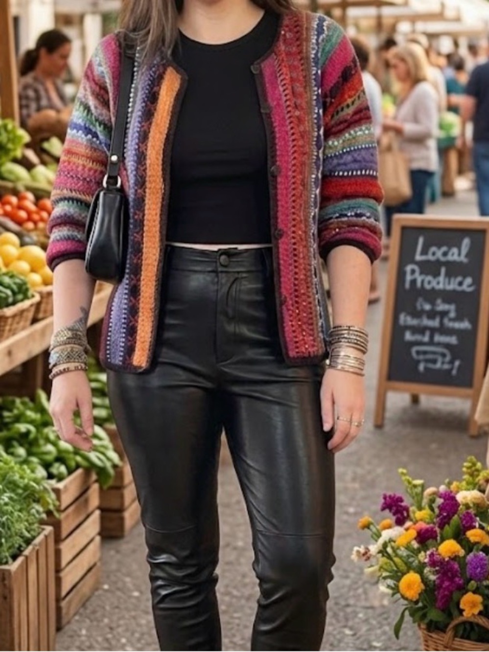 Vintage Casual Corner Limited Edition Hand-Knit Cardigan Sweater